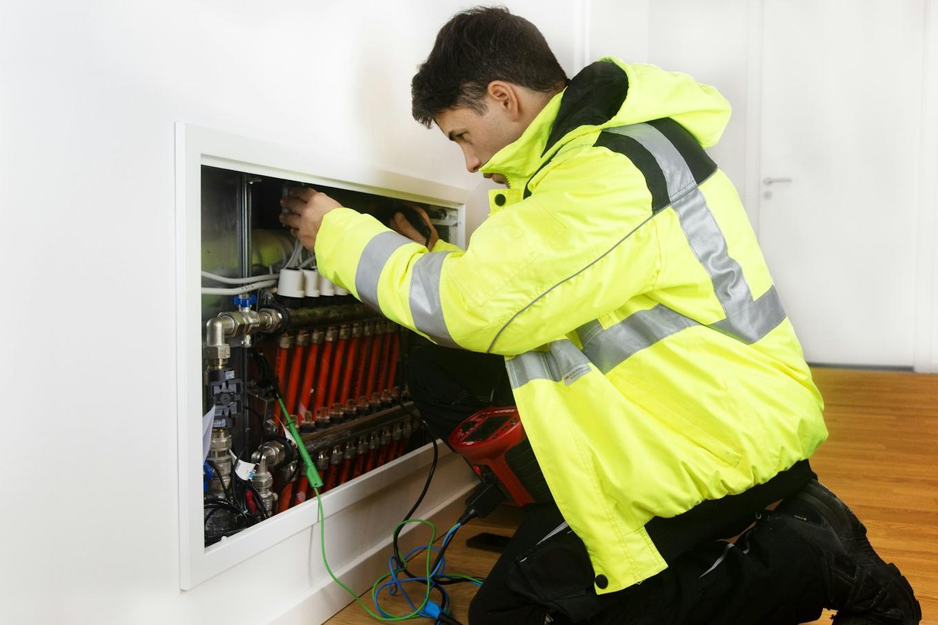Electrician at work