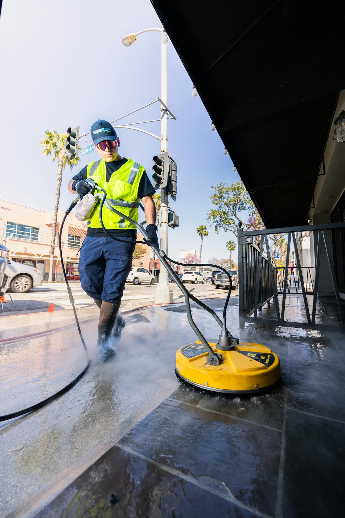 See how a pressure washer quotes a driveway in seconds